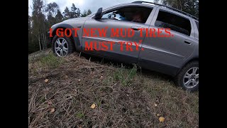 Volvo XC70 off road I got new mud tires [upl. by Mezoff]