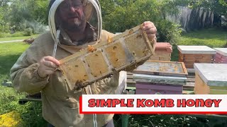 A SIMPLE way to make COMB honey  Beekeeping 🍯 [upl. by Orland29]