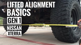 Lifted Alignment Basics for Gen 1 Nissan Xterra Etc [upl. by Nahbois]