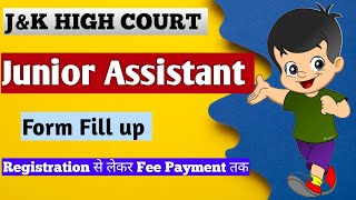 Jampk High Court Junior Assistant form fillup [upl. by Lucia]