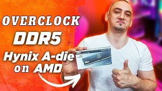 Overclocking DDR5 RAM Hynix Adie on AMD Ryzen and Gigabyte Guide for RAM overclocking [upl. by Einama]