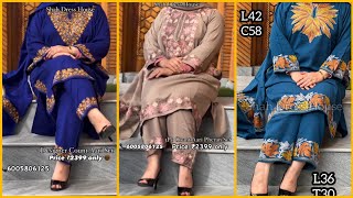 latest Designer embroidery Count Aari Pheran Set 😍  kashmiri designer dresses 🍁 [upl. by Atnovart]