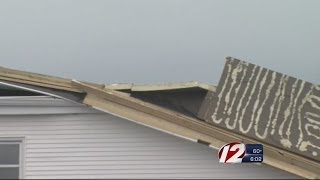 Part of roof blown off Fairhaven building [upl. by Vinn]