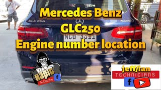 Mercedes Benz  GLC 250  engine number location [upl. by Alonso]