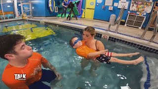 Swimming lessons and pool safety at Goldfish Swim School [upl. by Adnovay]