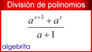 División de polinomios con exponentes literales OMP 176 [upl. by Iggep]