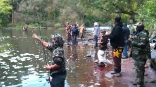 Burt dam guys fishing hooks big salmon fisherman’s park [upl. by Madelle]