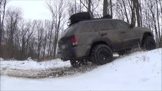 Straightpipe V8 Jeep Grand Cherokee WK Snow Testing [upl. by Bodwell]