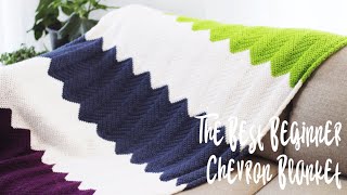 How to crochet the chevron blanket stitch • Best Crochet Chevron Blanket 4 Beginners [upl. by Maggio]