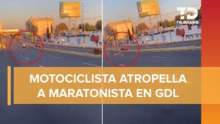 Juez atropella a corredor en el Medio Maratón de Guadalajara [upl. by Leod]