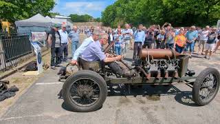 Mark Walker starts 1905 200hp V8 Darracq at Brooklands Centenary of Speed 17522 [upl. by Leoline466]