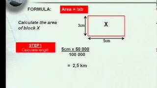 Matric revision Geography Map Work Calculations 37 Area [upl. by Townie]