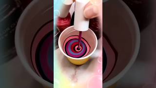 Water Marble Nail Art 💅💖  Nail art tutorial tranding shorts [upl. by Lauritz]