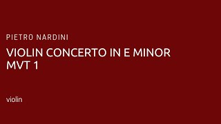 Pietro Nardini  Violin Concerto in E Minor mvt 1 piano accompaniment [upl. by Wellington515]