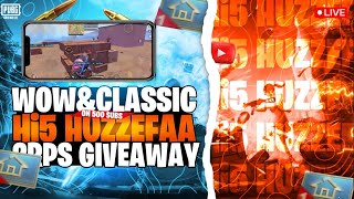 2 RP GIVEAWAY ON 500 SUBS  WOW CUSTOM ROOMS  PUBG MOBILE LIVE  HI5 • HUZEFA [upl. by Marshal]