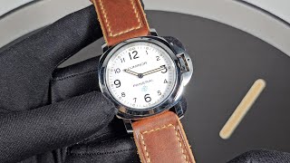 Brown Panerai 44mm Strap quotAlaska Brownquot Soft Leather Strap with Sewn Buckle on Luminor PAM00775 [upl. by Hanover]