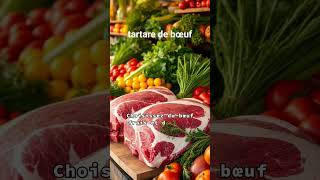 Tartare de bœuf tartar boeuf youtubeshorts food recette cuisine [upl. by Akinohs]