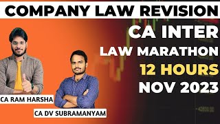 COMPANY LAW MARATHON  CA INTER  NOV 2023 EXAMS  ENGLISH [upl. by Strang]