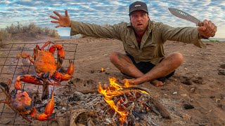 UN CANGREJO DE LODO GIGANTE – Pescando y ACAMPANDO a solas en la llanura [upl. by Ewan47]