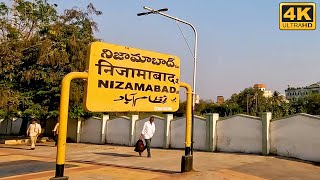 NZB Nizamabad Railway Station From Train Video in 4K Ultra HD [upl. by Ethelind]