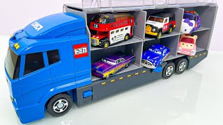 13 Type Tomica Cars ☆ Tomica opening and put in big Okatazuke convoy [upl. by Meela]