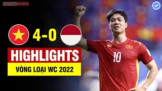 Highlights Việt Nam vs Indonesia  Quang Hải  Công Phượng tỏa sáng ngút trời  VN đại thắng Indo [upl. by Ambrosane]