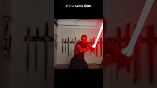 Lightsaber Form V Djem So vs German Longsword shorts starwars [upl. by Annavahs31]