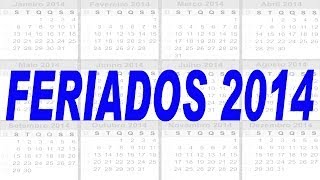 Calendário feriados 2014 nacionais e facultativos [upl. by Lama822]