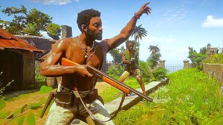 Cuban Military vs Rebels  Red Dead Redemption 2 NPC Wars 110 [upl. by Nonek]