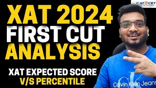 XAT 2024  XAT First cut Analysis  How difficult was XAT  XAT Expected Score vs Percentile [upl. by Ahsieit]