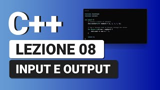 Input e Output  C Tutorial Italiano 08 [upl. by Cirdek]