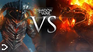 TARGOROTH VS DURINS BANE  Shadow Of War Versus [upl. by Burhans519]