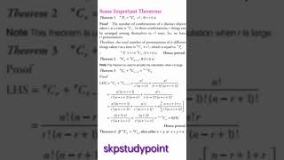 Combinations and permutation  Some Important theorem Ncr Class 11 maths theor Combinations farmule [upl. by Eralc]