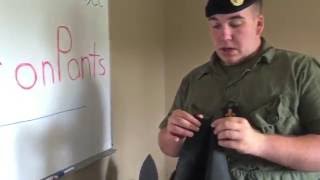 Ironing Army Cadet Dress Uniform Pants [upl. by Vierno]