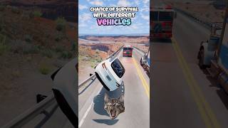 Chance of survival with different vehicles beamng beamngdrive game gameplay gaming beamngcrash [upl. by Shurlock]