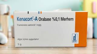 KenacortA Orabase 01 Merhem Triamsinolon asetonid 1 mg Ağız için uygulanır [upl. by Lindsey192]