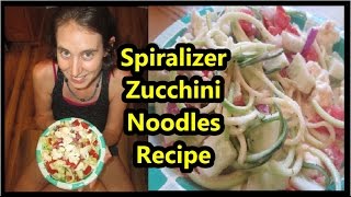 Spiralizer Zucchini Noodles Recipe ll Raw Vegan Zoodles Recipes ll Raw Vegan Meals [upl. by Gerta]