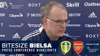 “Having high spirits is part of my job”  Marcelo Bielsa  Leeds United v Arsenal [upl. by Katherine]