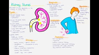 Kidney Stones Nephrolithiasis  Types Causes Diagnosis Symptoms Treatment Diagnosis [upl. by Maram697]