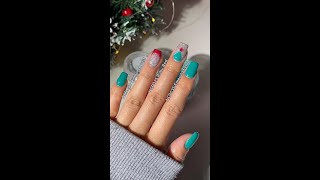 Adorable and trustable nails inpired by Christmas tree🎄 [upl. by Thaddeus]