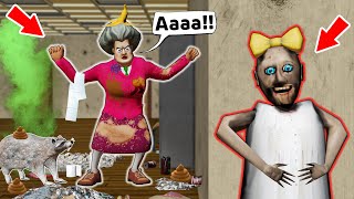 Prank on the Scary Teacher 3D  Granny vs School vs Piggy  funny horror animation p187 [upl. by Nawiat]