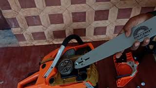 58cc gasoline chainsaw Unboxing Reviwe [upl. by Hoopen566]