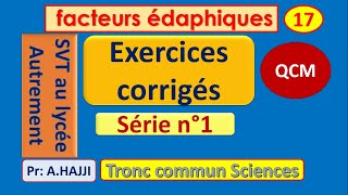 Exercices résolus sur les facteurs édaphiques  série n°1 [upl. by Atirec]