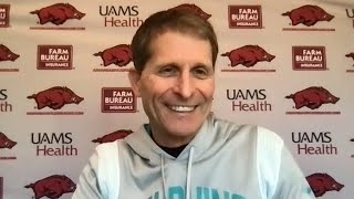 Eric Musselman previews Arkansas’ matchup with Auburn [upl. by Alebasi793]