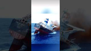 Ship sinking in the sea 🚢 sea ship shiplife cargoships cargoshipping sinking [upl. by Yanarp964]