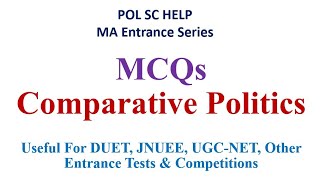 Important MCQs on Comparative Politics for MA Entrance Tests and UGCNET [upl. by Persis]