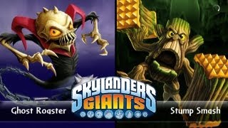 SKYLANDERS GIANTS  Ghost Roaster VS Stump Smash VERSUS [upl. by Leumas]