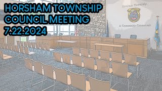 Horsham Township Council Meeting 72224 [upl. by Thorma]