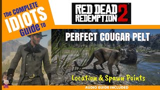 Perfect Cougar Pelt  Spawn Locations and Audio Guide  Idiots Guide to RDR2 [upl. by Neved]