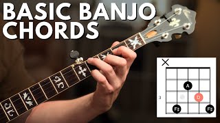 BASIC BANJO CHORDS  Beginner 5String Banjo Lesson [upl. by Sanferd]